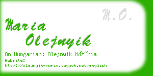 maria olejnyik business card